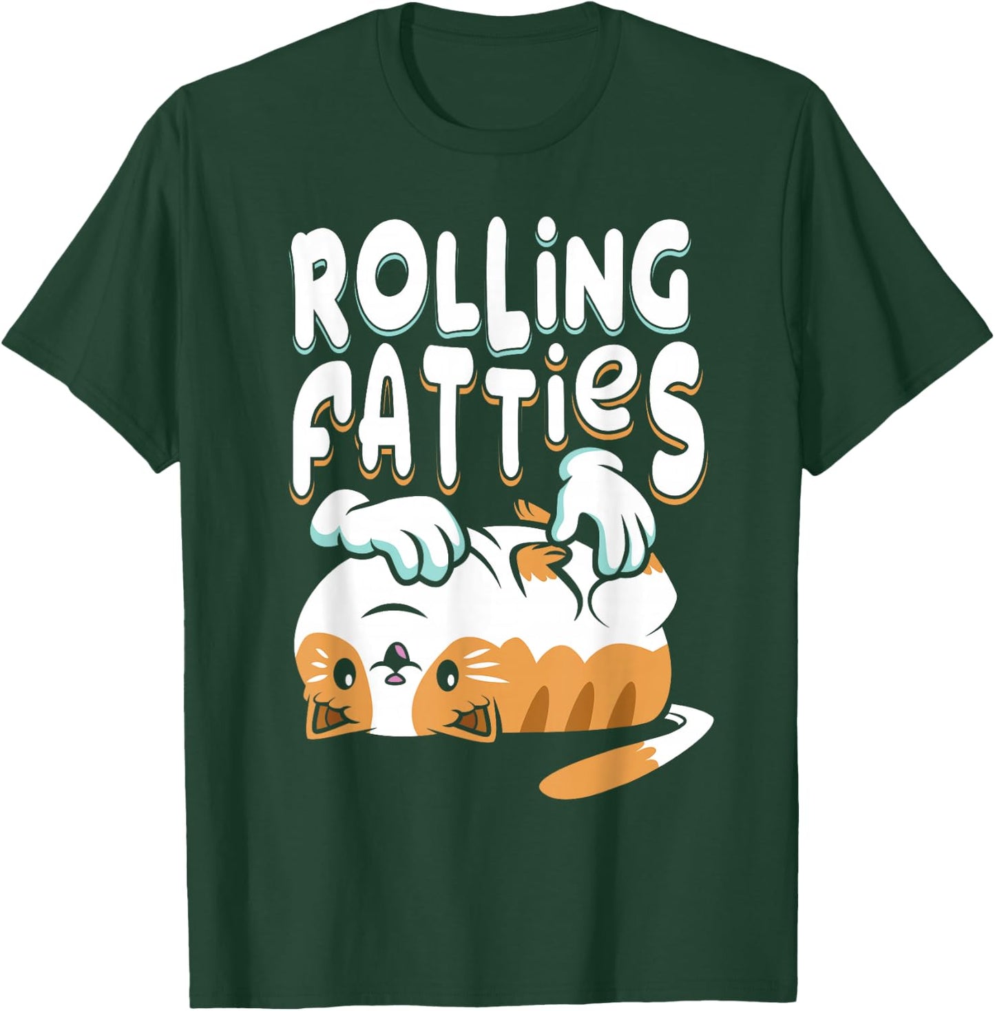 Rolling Fatties Chonk Cat Lover Gift Cat Mum Cat T-Shirt - T-Shirt | Forest