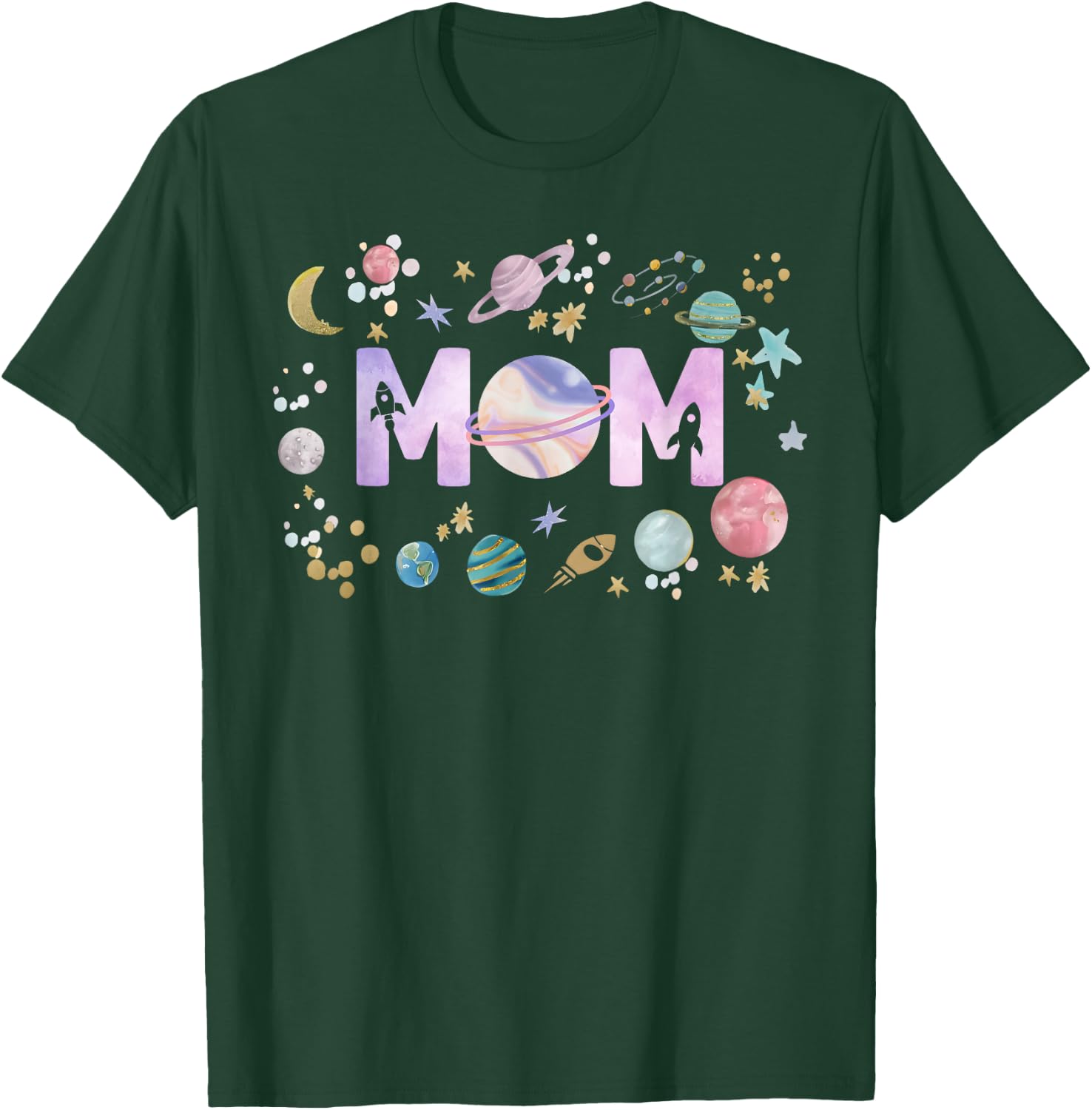 Mom Outer Space Galaxy Birthday Girl 1st Trip Around The Sun T-Shirt - T-Shirt | Forest