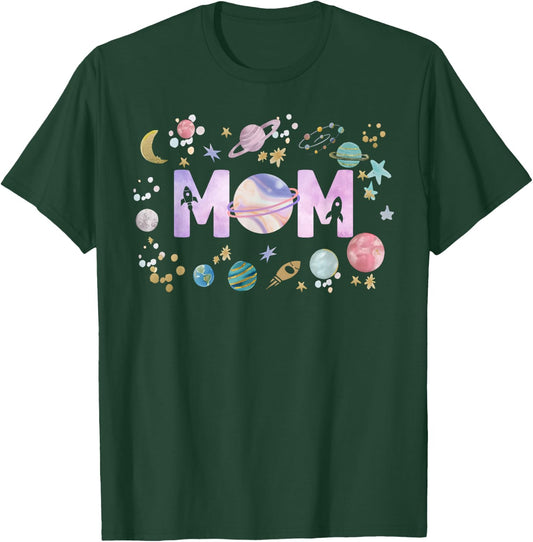 Mom Outer Space Galaxy Birthday Girl 1st Trip Around The Sun T-Shirt - T-Shirt | Forest