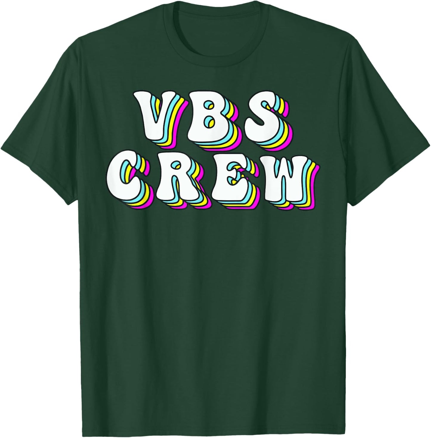 Retro VBS Crew VBS 2024 Vacation Bible School Christian T-Shirt - T-Shirt | Forest