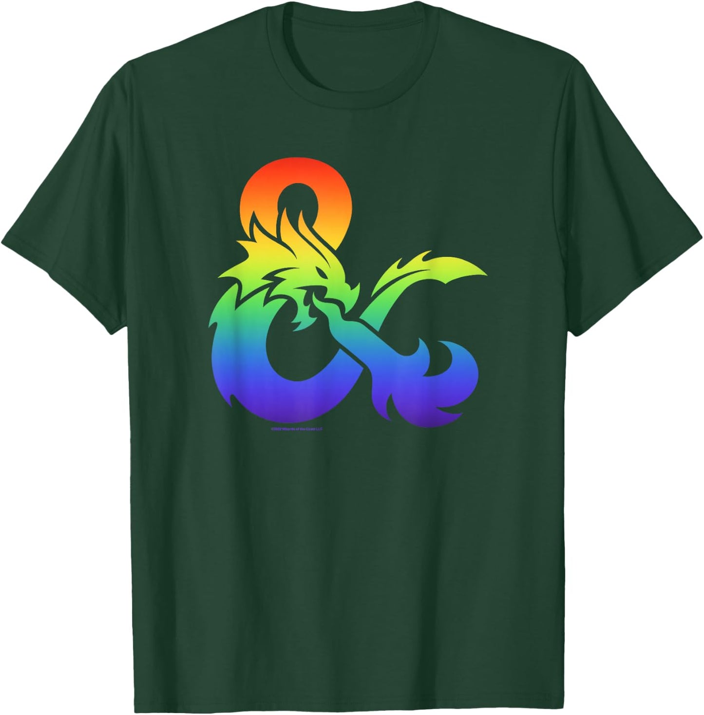 Dungeons & Dragons Gradient Rainbow Pride Logo T-Shirt - T-Shirt | Forest