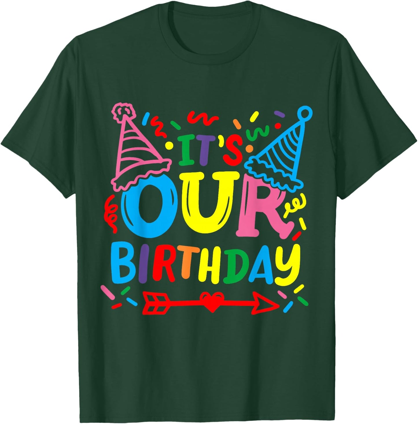 Twins Twin It's our Birthday T-Shirt - T-Shirt | Forest
