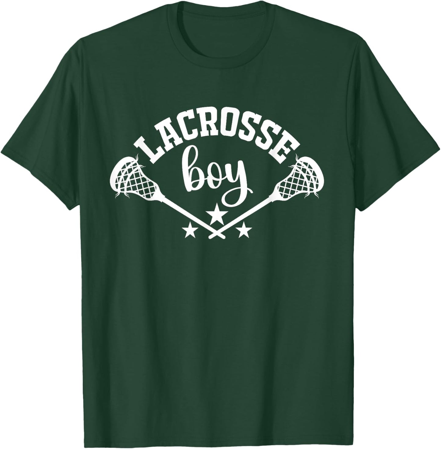 Lacrosse Boy Player Lacrosse Youth Kids Boys T-Shirt - T-Shirt | Forest