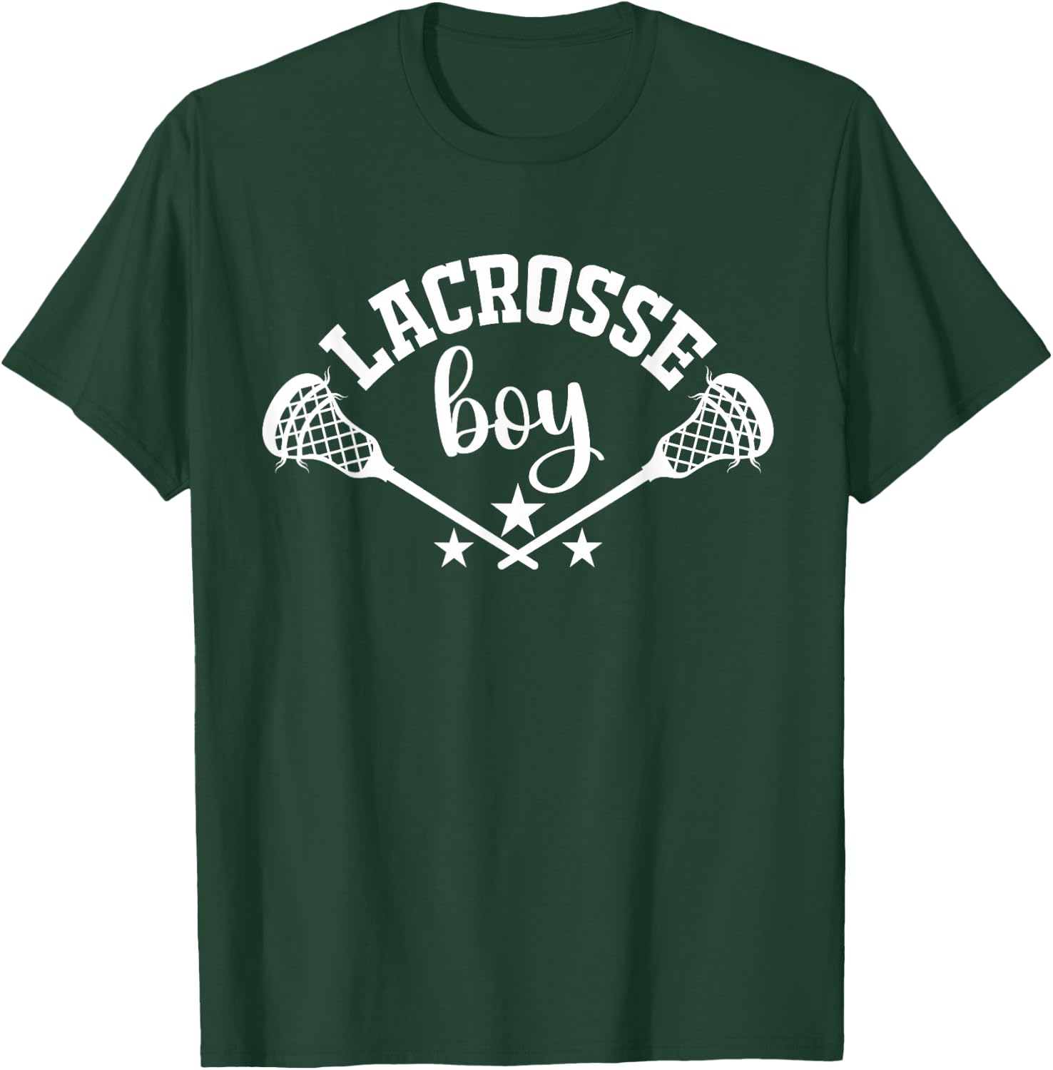 Lacrosse Boy Player Lacrosse Youth Kids Boys T-Shirt - T-Shirt | Forest