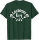 Lacrosse Boy Player Lacrosse Youth Kids Boys T-Shirt - T-Shirt | Forest