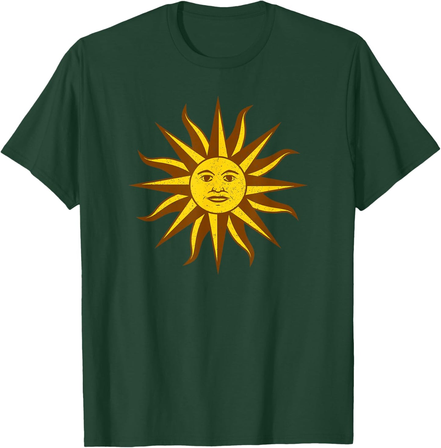 Uruguay Sol De Mayo Emblem Sun of May Emblem Flag T-Shirt - T-Shirt | Forest