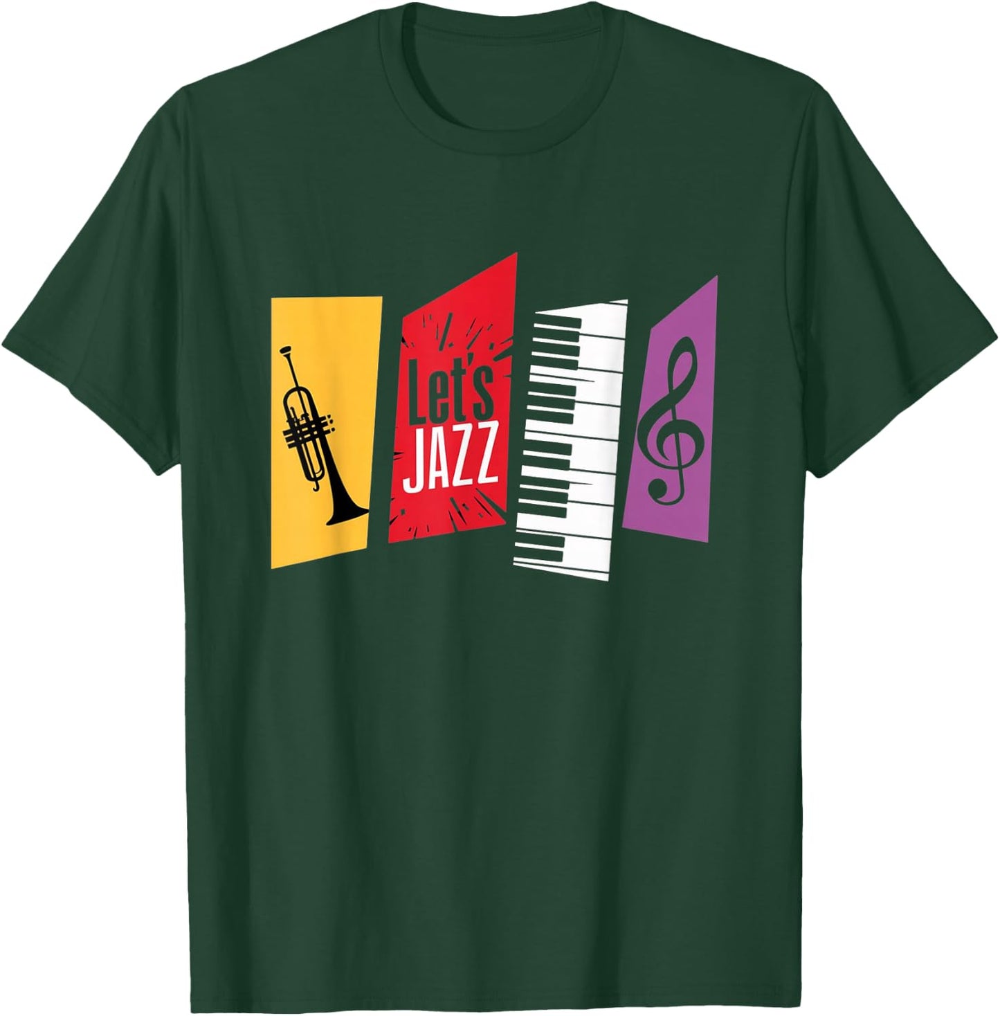 Jazz Funk & Soul - Afro Retro Vintage Music T-Shirt - T-Shirt | Forest