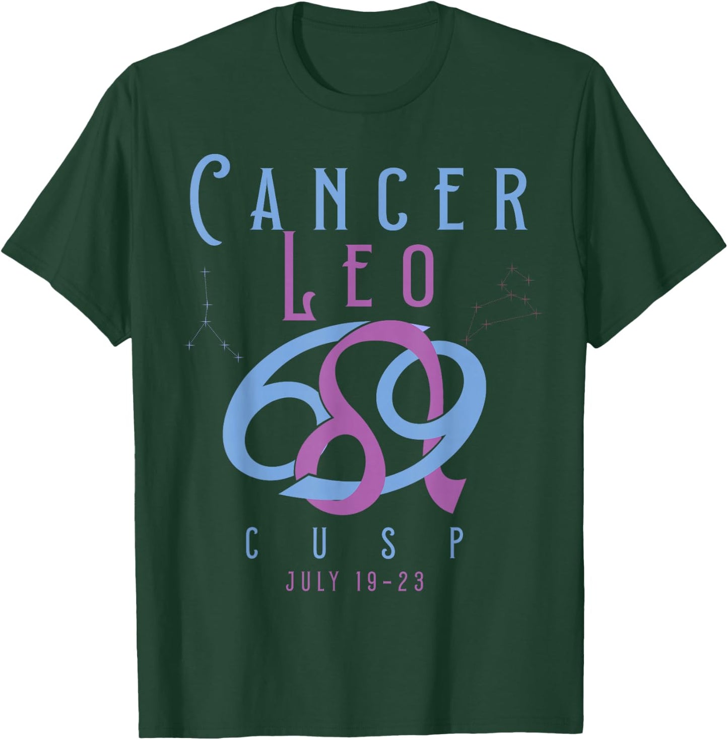 Cancer Leo Cusp Symbol Astrology Zodiac Sign Horoscope T-Shirt - T-Shirt | Forest