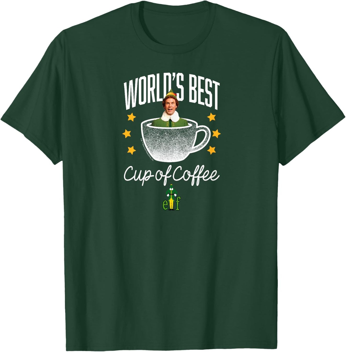 Elf - Buddy World's Best Cup Of Coffee T-Shirt - T-Shirt | Forest