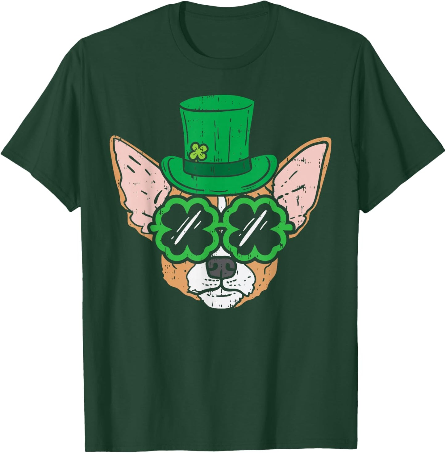 Irish Chihuahua Mexican Dog Owner Funny St Patricks Day Gift T-Shirt - T-Shirt | Forest
