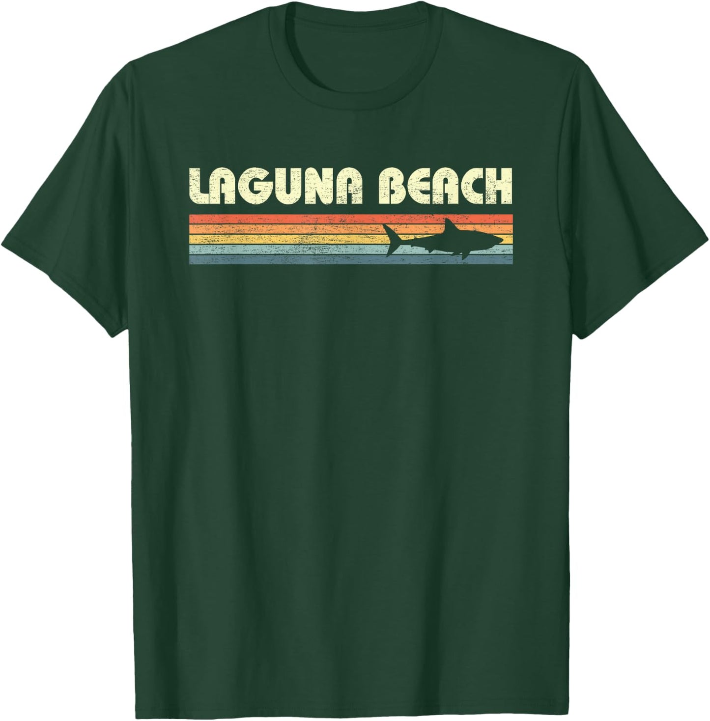 Laguna Beach California CA Vintage Shark Souvenir Kids T-Shirt - T-Shirt | Forest