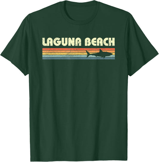 Laguna Beach California CA Vintage Shark Souvenir Kids T-Shirt - T-Shirt | Forest