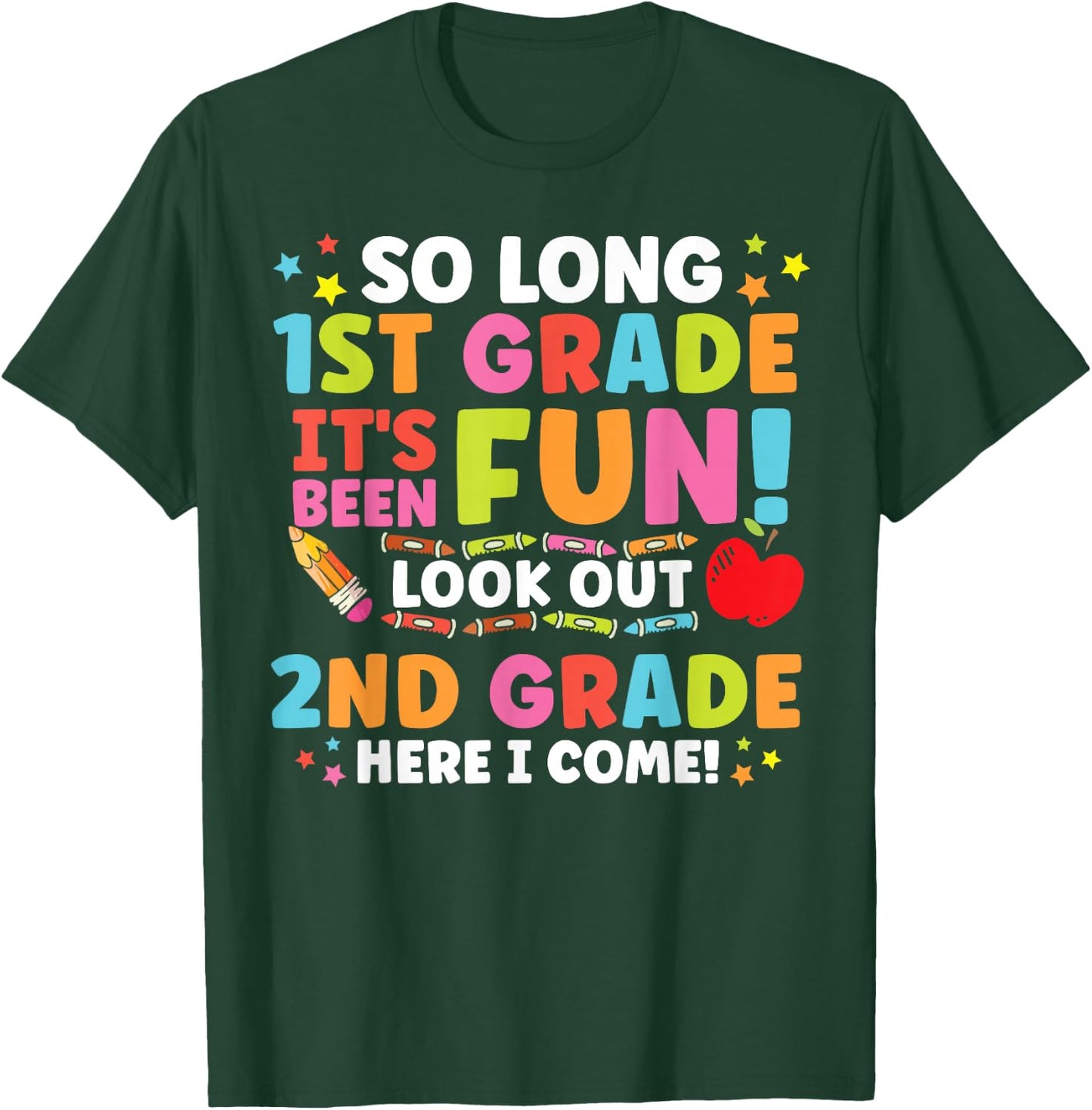 Hello 2nd Grade So Long 1st Fun Graduation Back to School T-Shirt - T-Shirt | Forest