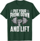 Put Your Phone Down And Lift Gym Etiquette Fitness Rules Fun T-Shirt - T-Shirt | Forest