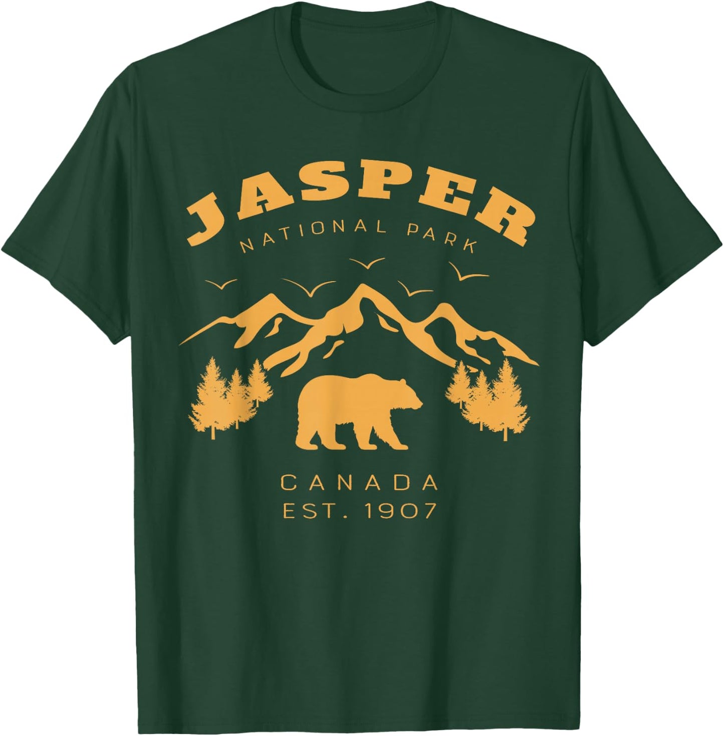 Retro Vintage Jasper National Park for kids Hiking Camping T-Shirt - T-Shirt | Forest