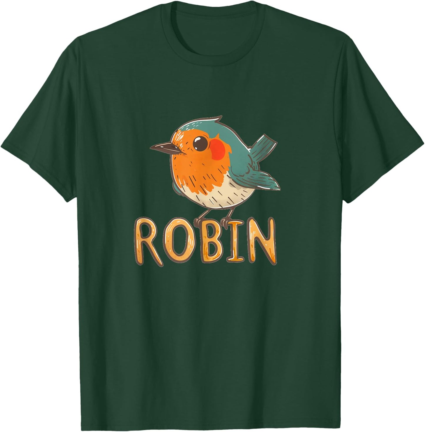 Funny Robin Passerine for Kids and Toddler T-Shirt - T-Shirt | Forest