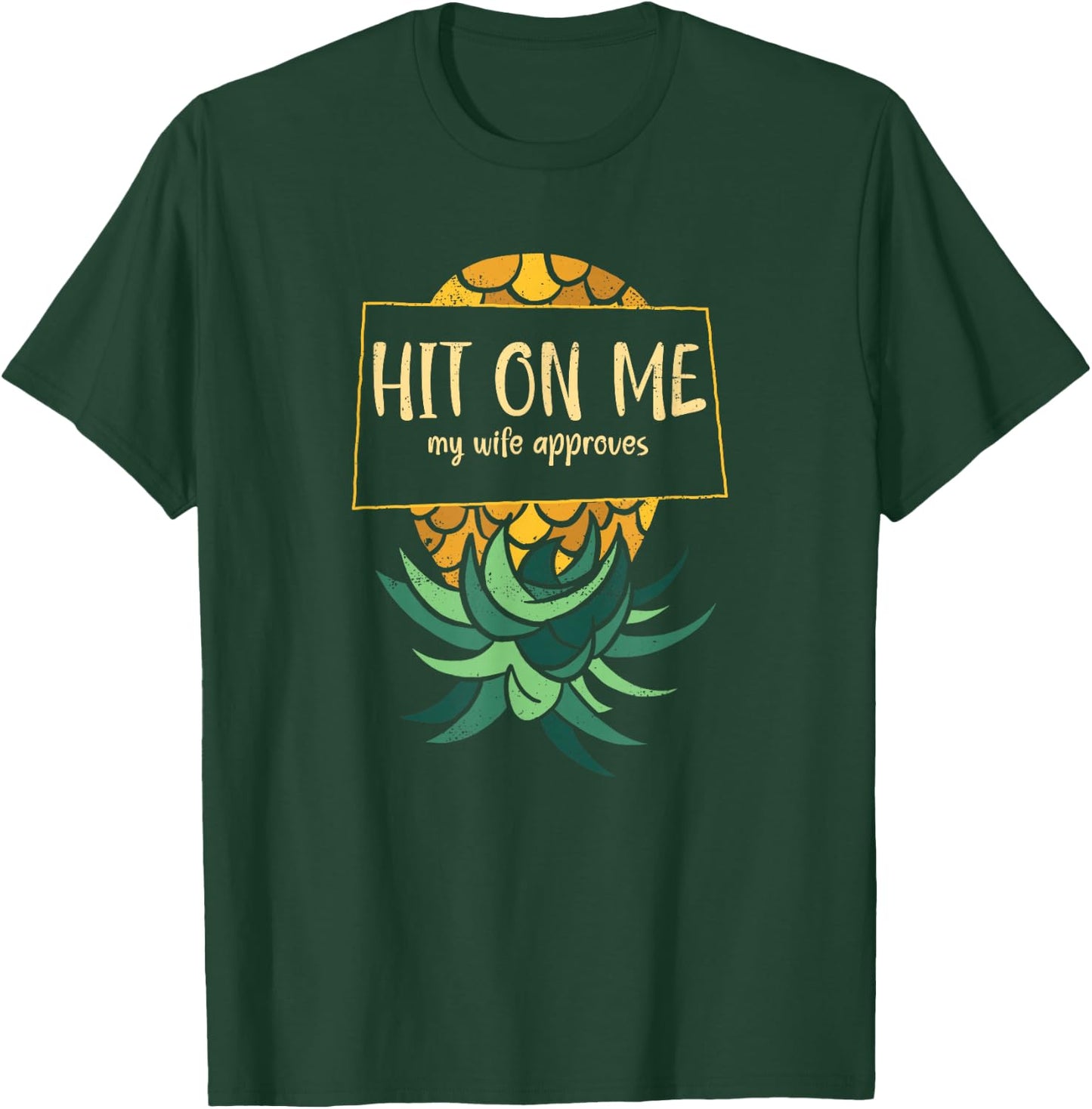 Women Men Upside Down Pineapple Subtle Swinger T-Shirt - T-Shirt | Forest