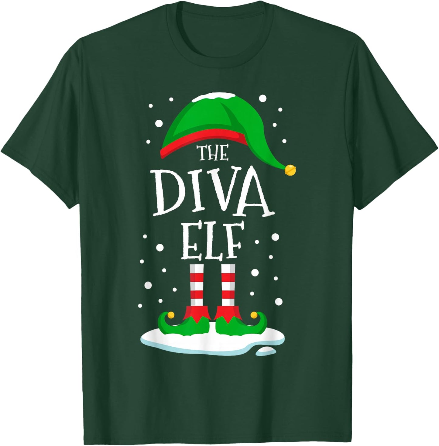 The Diva Elf Christmas Family Matching Xmas Group Funny T-Shirt - T-Shirt | Forest