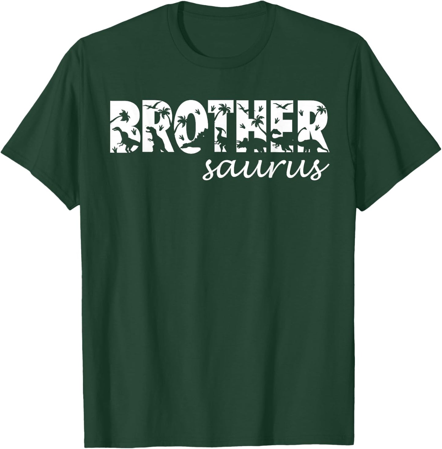 Brothersaurus T Rex Dinosaur Brother Saurus Family Matching T-Shirt - T-Shirt | Forest