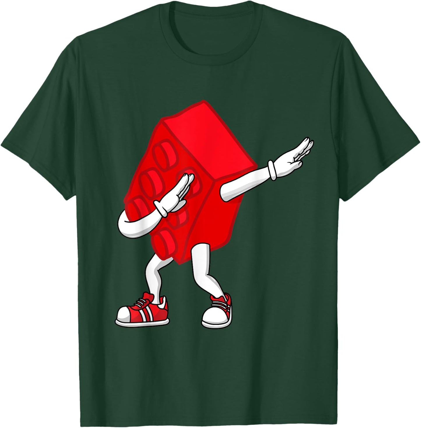 Dabbing Kids Master Builder Funny Building Blocks Brick Boys T-Shirt - T-Shirt | Forest