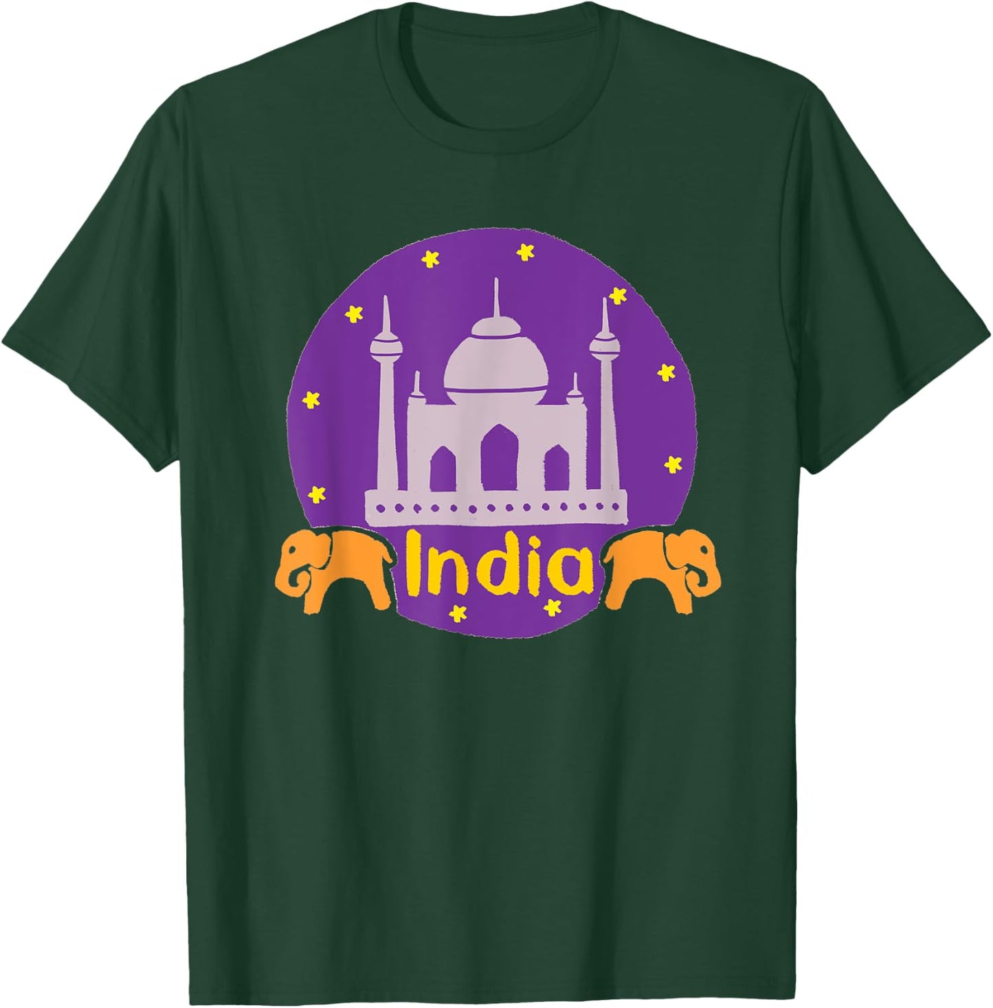India Red Map Silhouette T-Shirt - T-Shirt | Forest