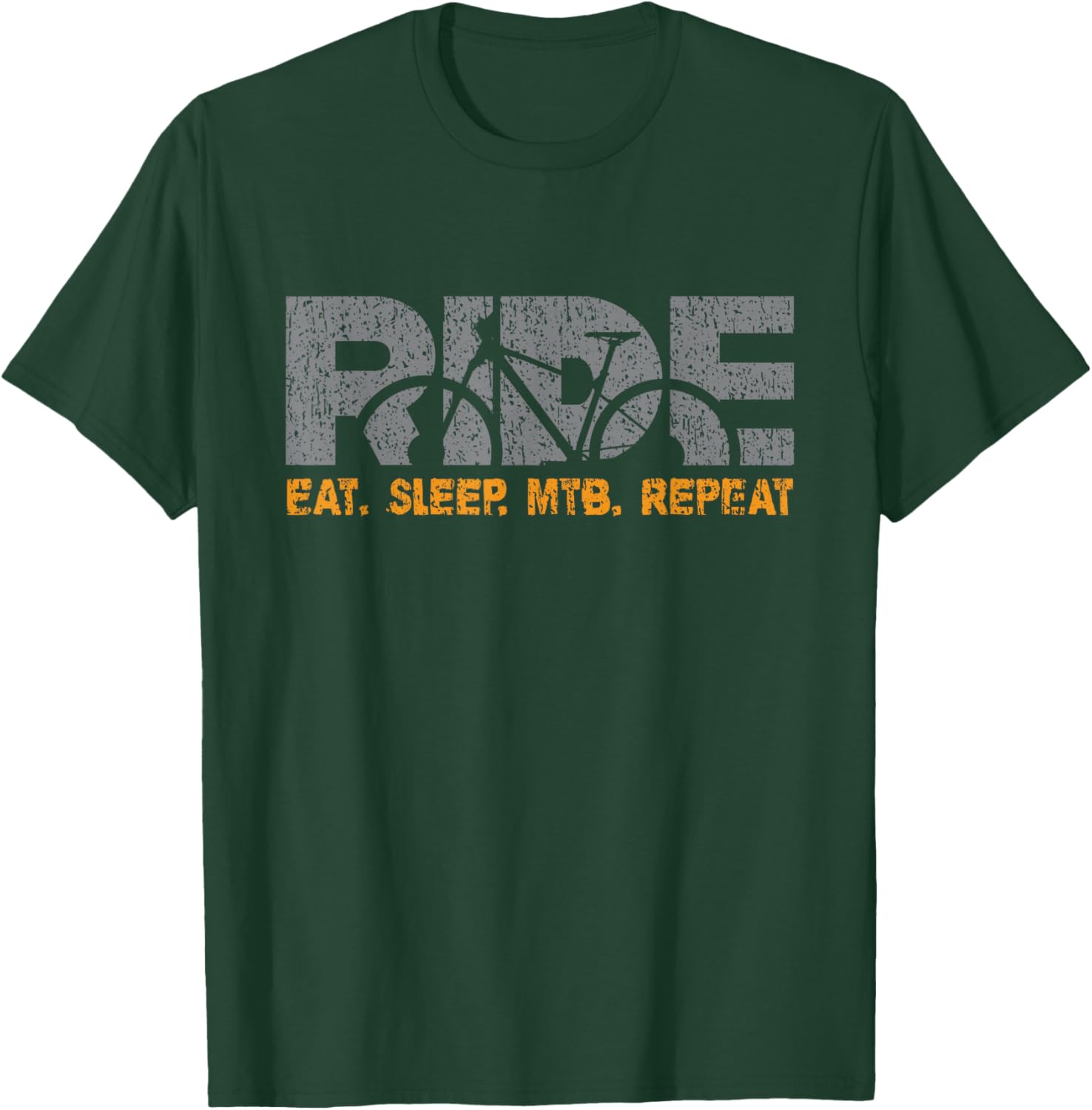 Ride Eat Sleep MTB Repeat Funny Bicycle Mountain Bike Lovers T-Shirt - T-Shirt | Forest