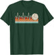 Volleyball Heartbeat Retro Volleyball Player Men Women Kids T-Shirt - T-Shirt | Forest