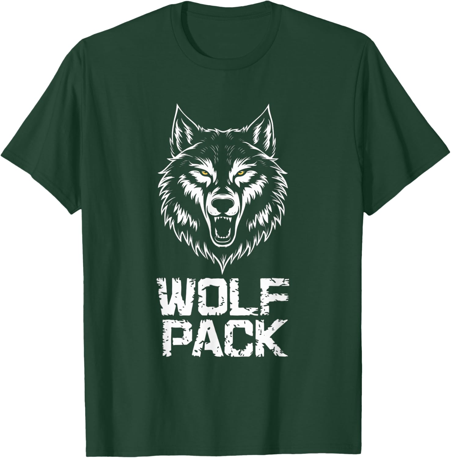 Intimidating Wolf Pack Design T-Shirt - T-Shirt | Forest