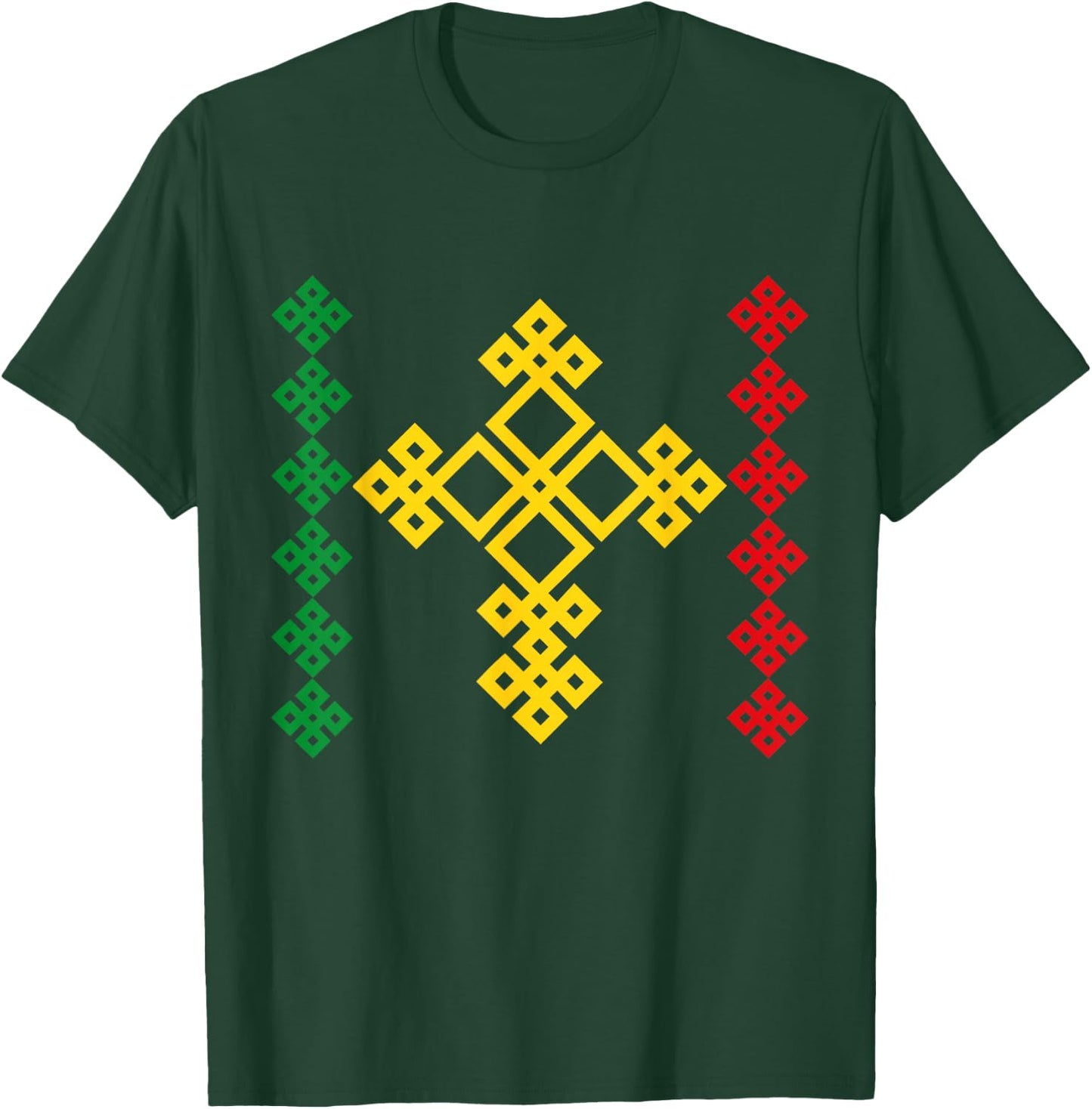 Ethiopian Cross Ethiopia T-Shirt - T-Shirt | Forest