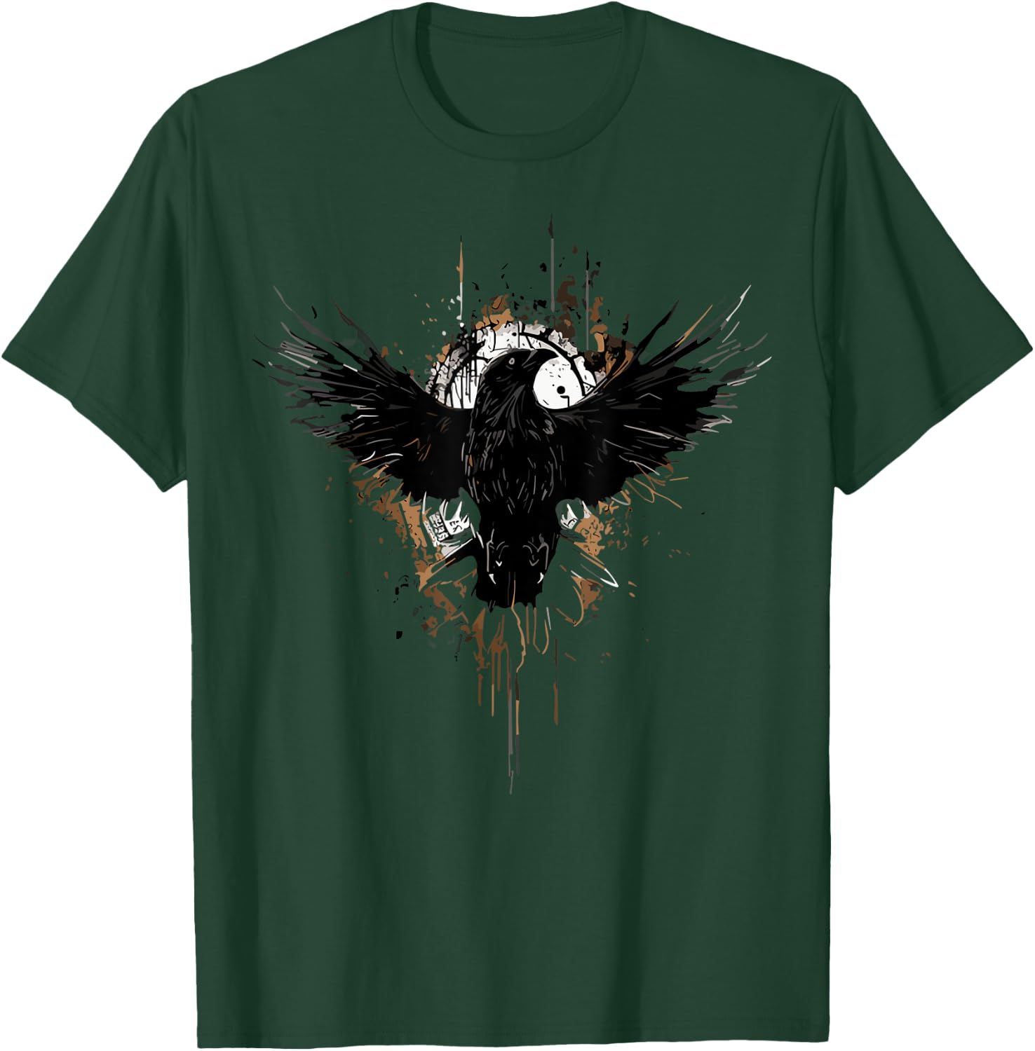 Crow Raven Norse Mythology Viking Vikings Nordic Bird T-Shirt - T-Shirt | Forest