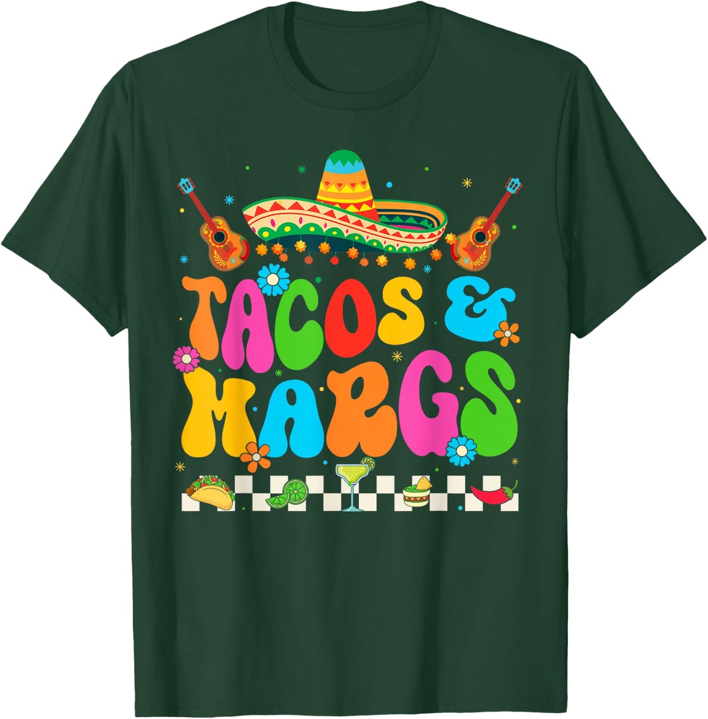 Cinco De Mayo Tacos And Margs Mexican Fiesta Party T-Shirt - T-Shirt | Forest