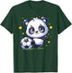 Soccer Player Panda Kicking Soccer Ball Cute Girls Graphic T-Shirt - T-Shirt | Forest