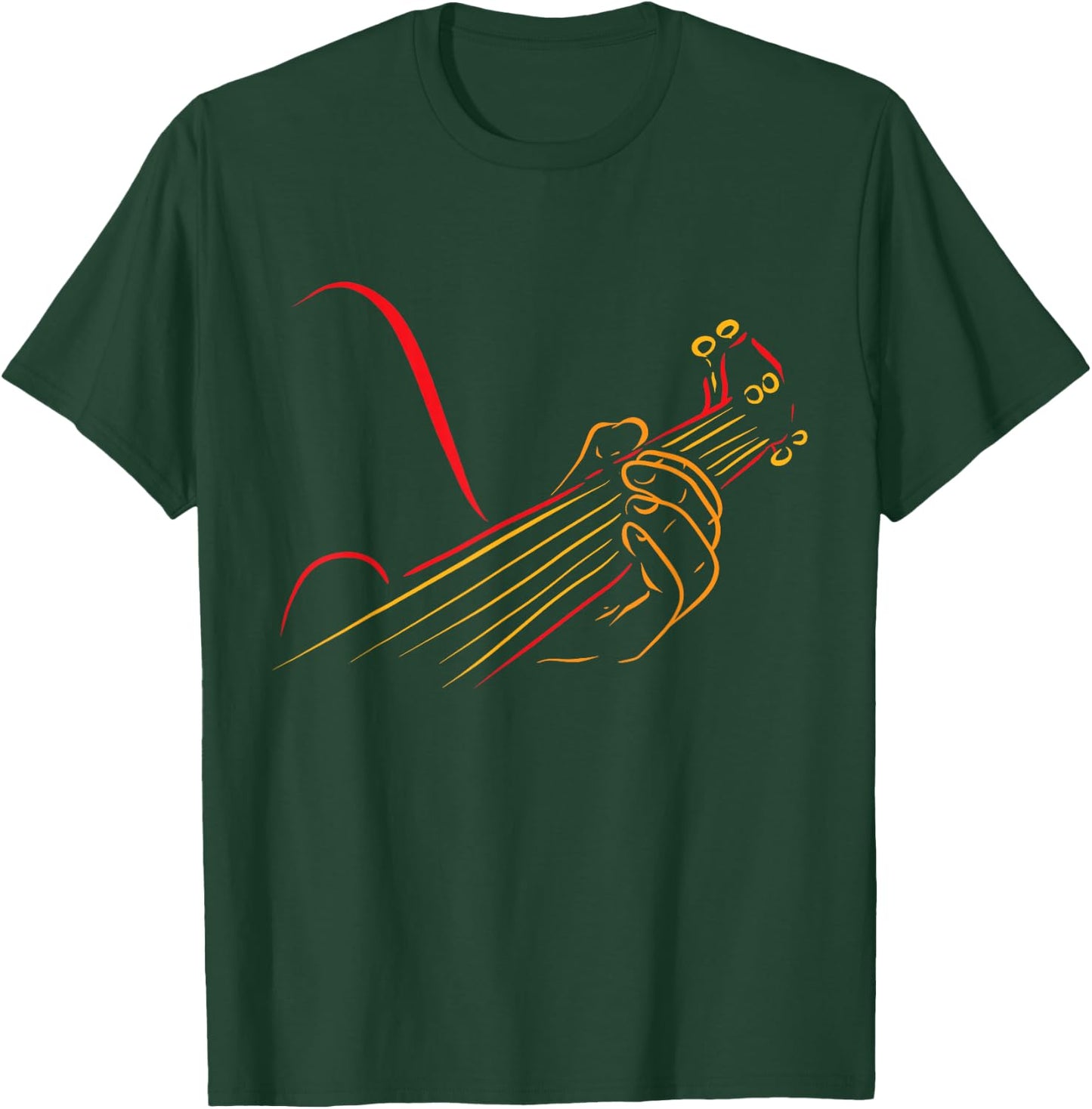 Playing Guitar Guitarist Music Life Funny Gift T-Shirt - T-Shirt | Forest