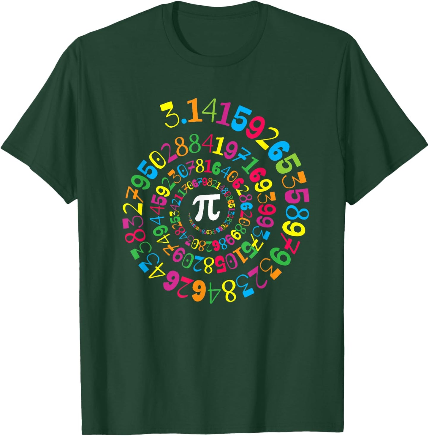 Pi Spiral Novelty Math Geek 3.14 Pi Day T-Shirt - T-Shirt | Forest