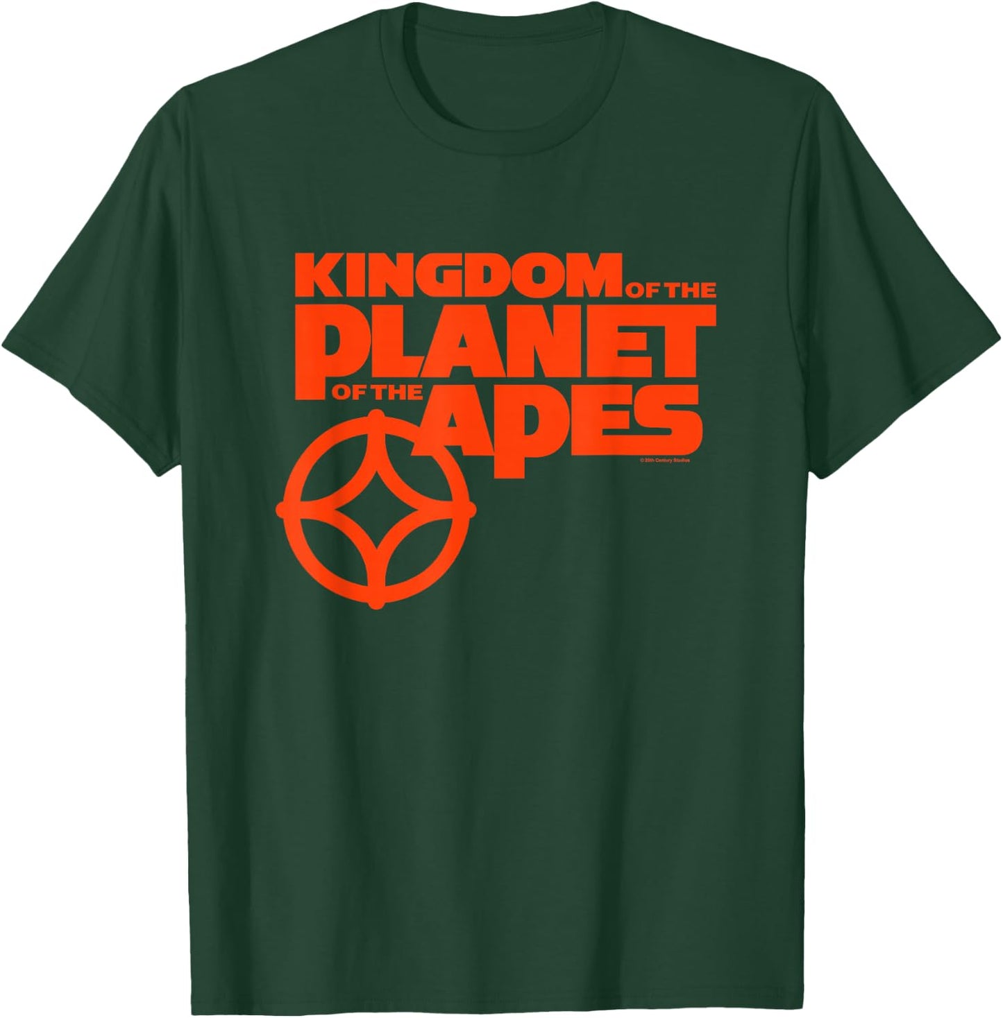 Kingdom of the Planet of the Apes Bold Title Red Text Logo T-Shirt - T-Shirt | Forest