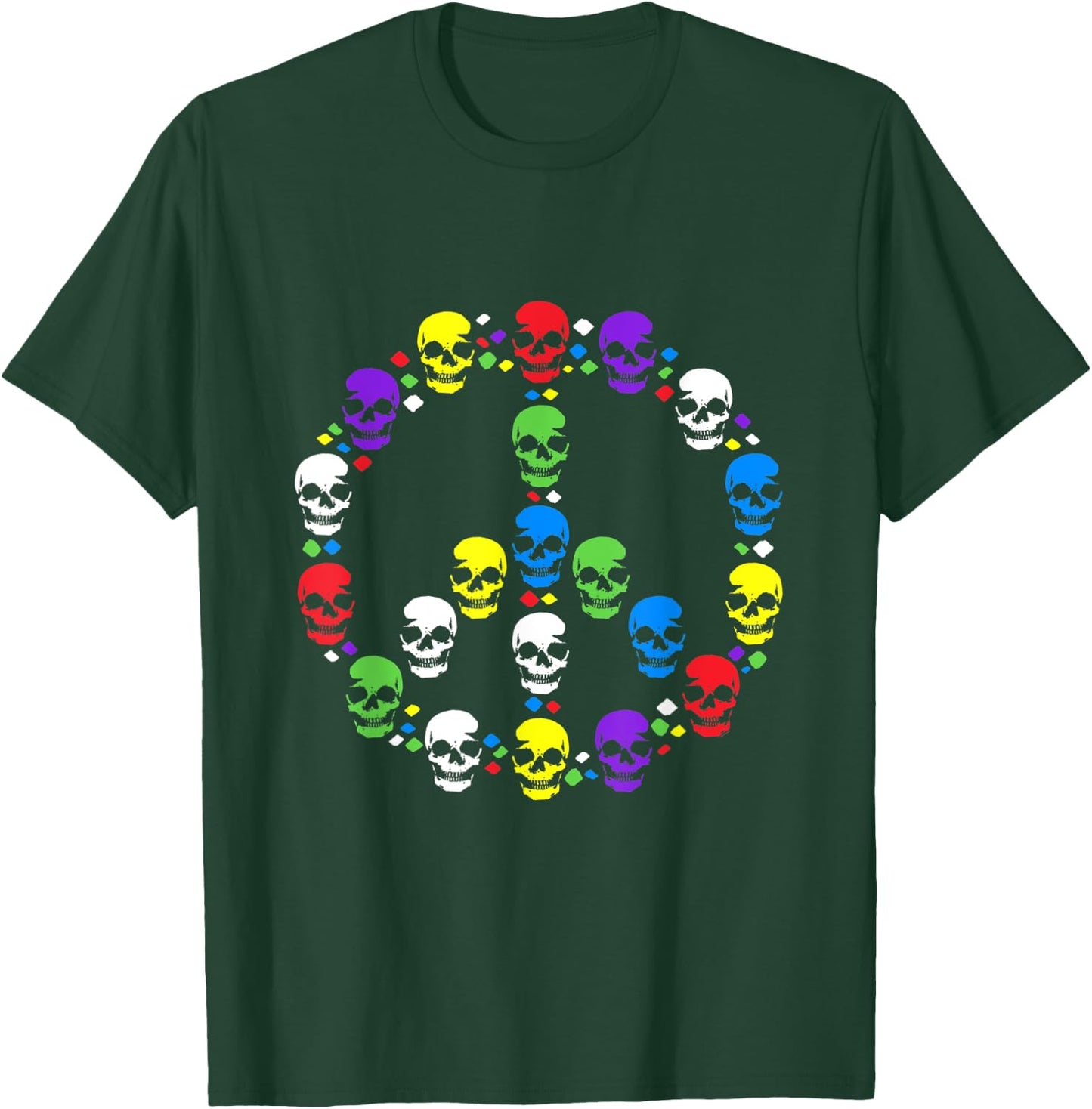 Skull Peace Sign T-Shirt - T-Shirt | Forest