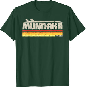Mundaka Basque Country Spain - Retro Surf Paradise T-Shirt - T-Shirt | Forest