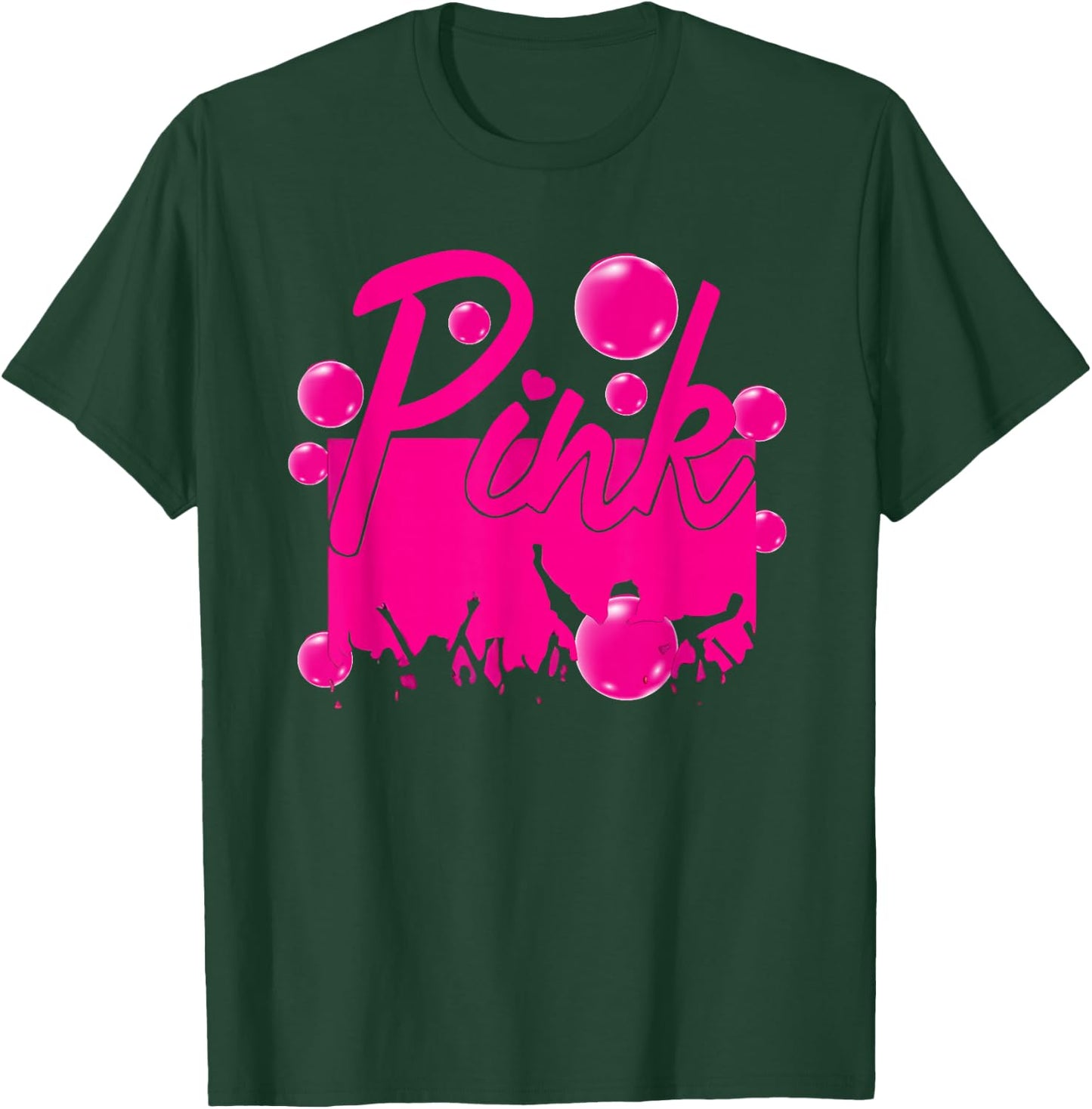 Retro Pink Personalized Name Pink Women Kids Meme T-Shirt - T-Shirt | Forest