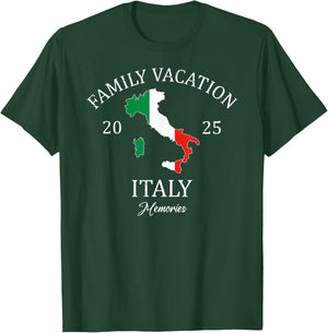 Family Vacation Italy 2025 | Family Travel Squad T-Shirt - T-Shirt | Forest