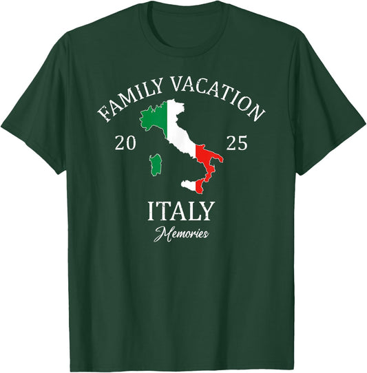 Family Vacation Italy 2025 | Family Travel Squad T-Shirt - T-Shirt | Forest