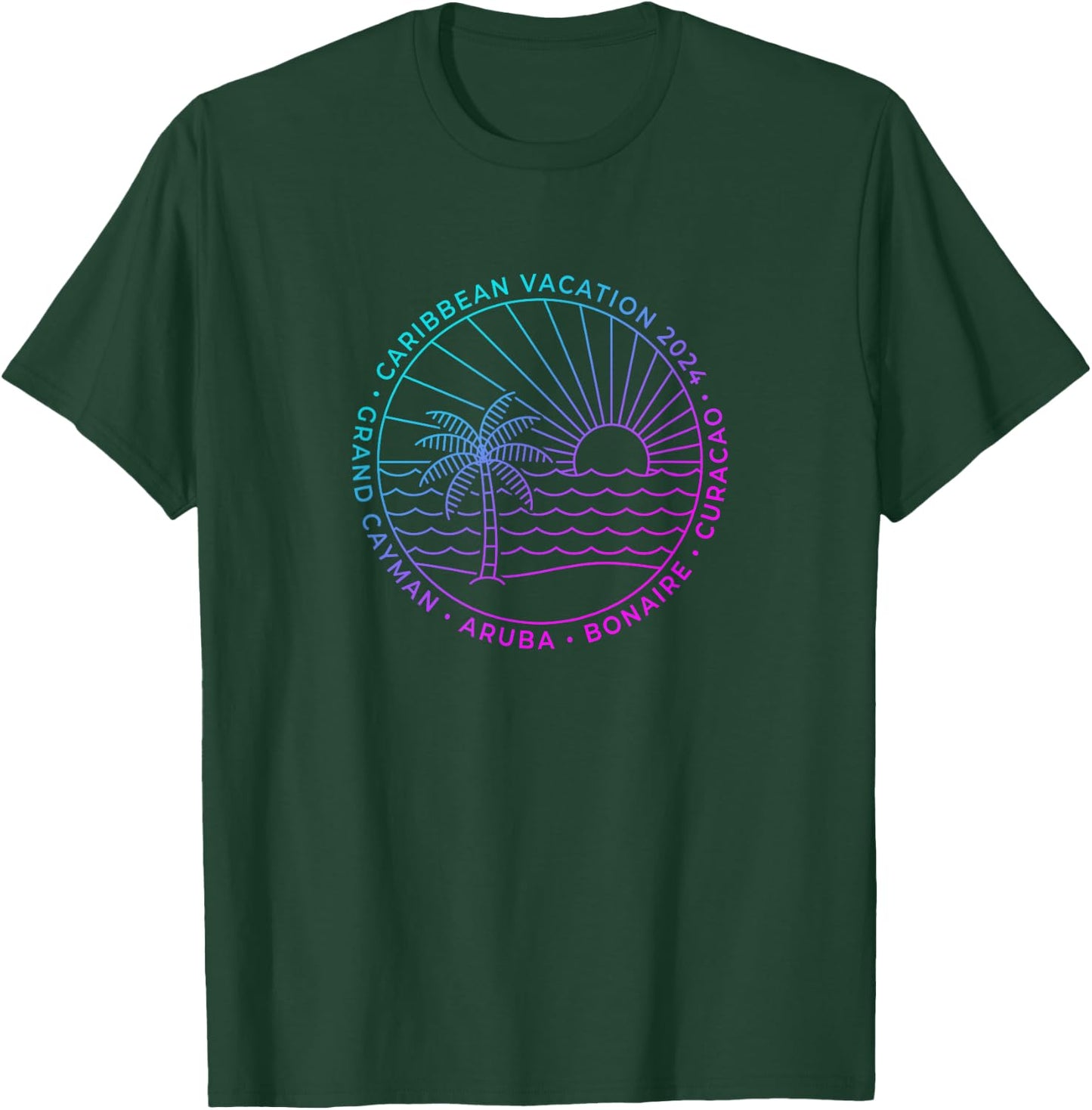 2024 Caribbean Cruise Vacation Grand Cayman ABC Islands T-Shirt - T-Shirt | Forest