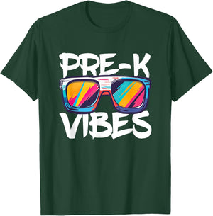 Pre-K Vibes Shirt Back To School PreK Boy Girl Teacher T-Shirt - T-Shirt | Forest