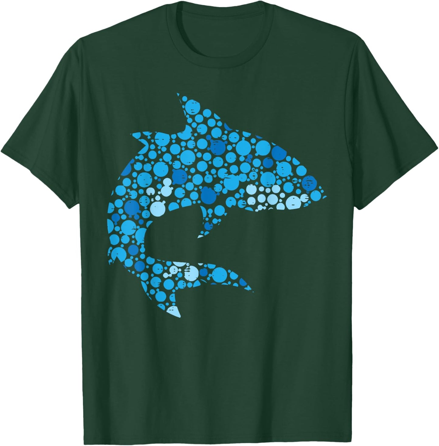 Dot Art Shark Polka Dots Boys Kids Men Women T-Shirt - T-Shirt | Forest