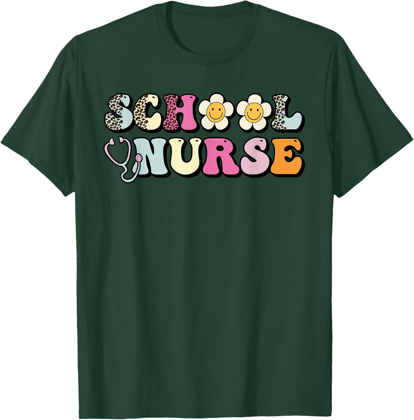 School Nurse Shirt , Nurse Appreciation T-Shirt - T-Shirt | Forest