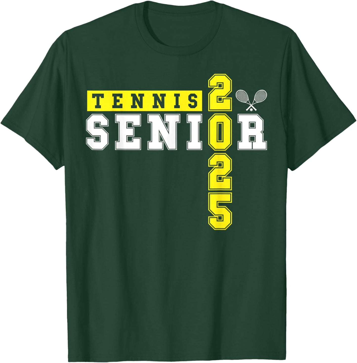 Tennis Senior Night Tennis Senior 2025 Graduation 18 T-Shirt - T-Shirt | Forest