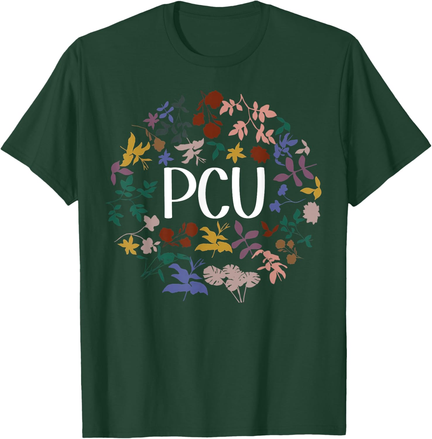 Floral PCU Nurse Progressive Care Unit Nursing Student T-Shirt - T-Shirt | Forest