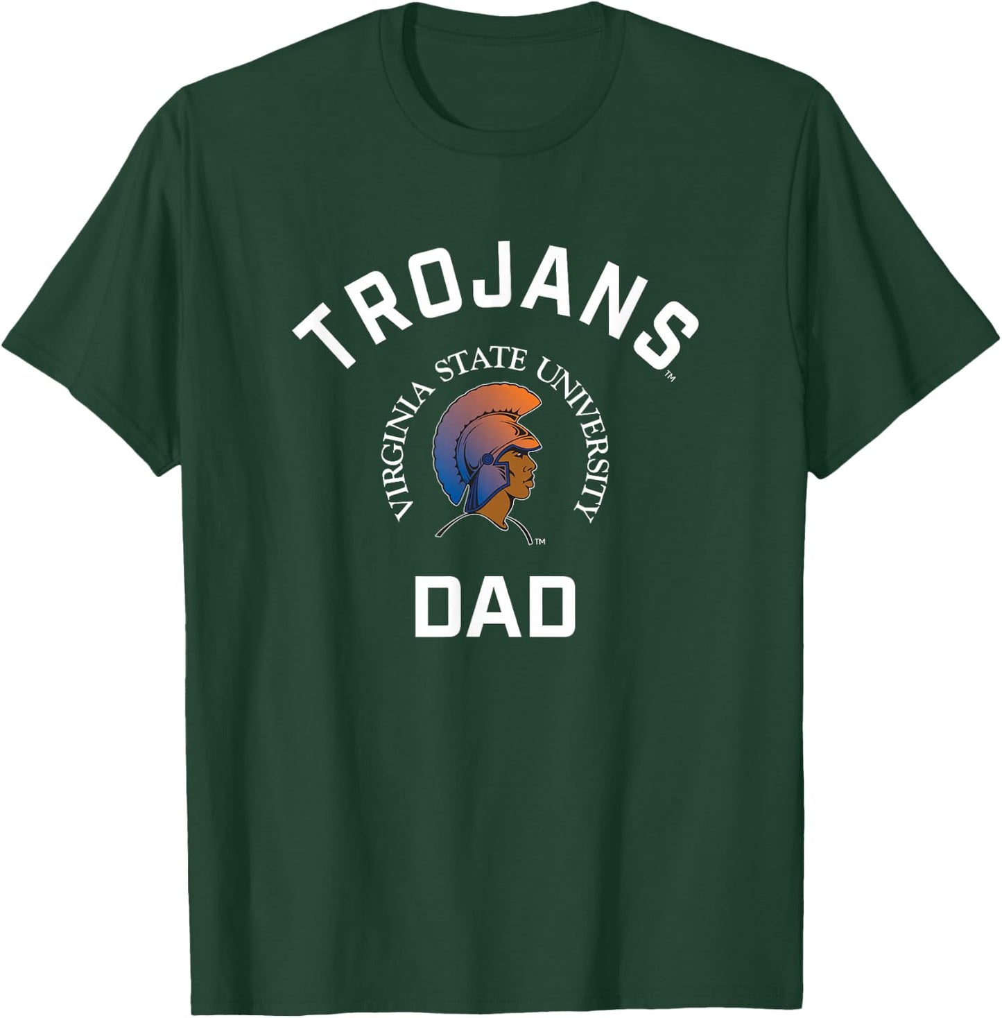 Virginia State University VSU Trojans Arched Dad T-Shirt - T-Shirt | Forest