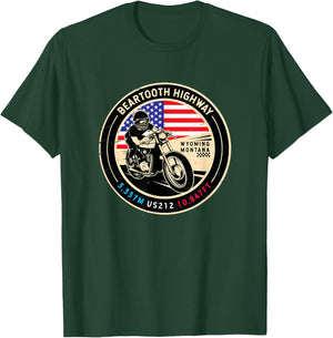 Beartooth Highway US Highway National Scenic Byway 212 Retro T-Shirt - T-Shirt | Forest