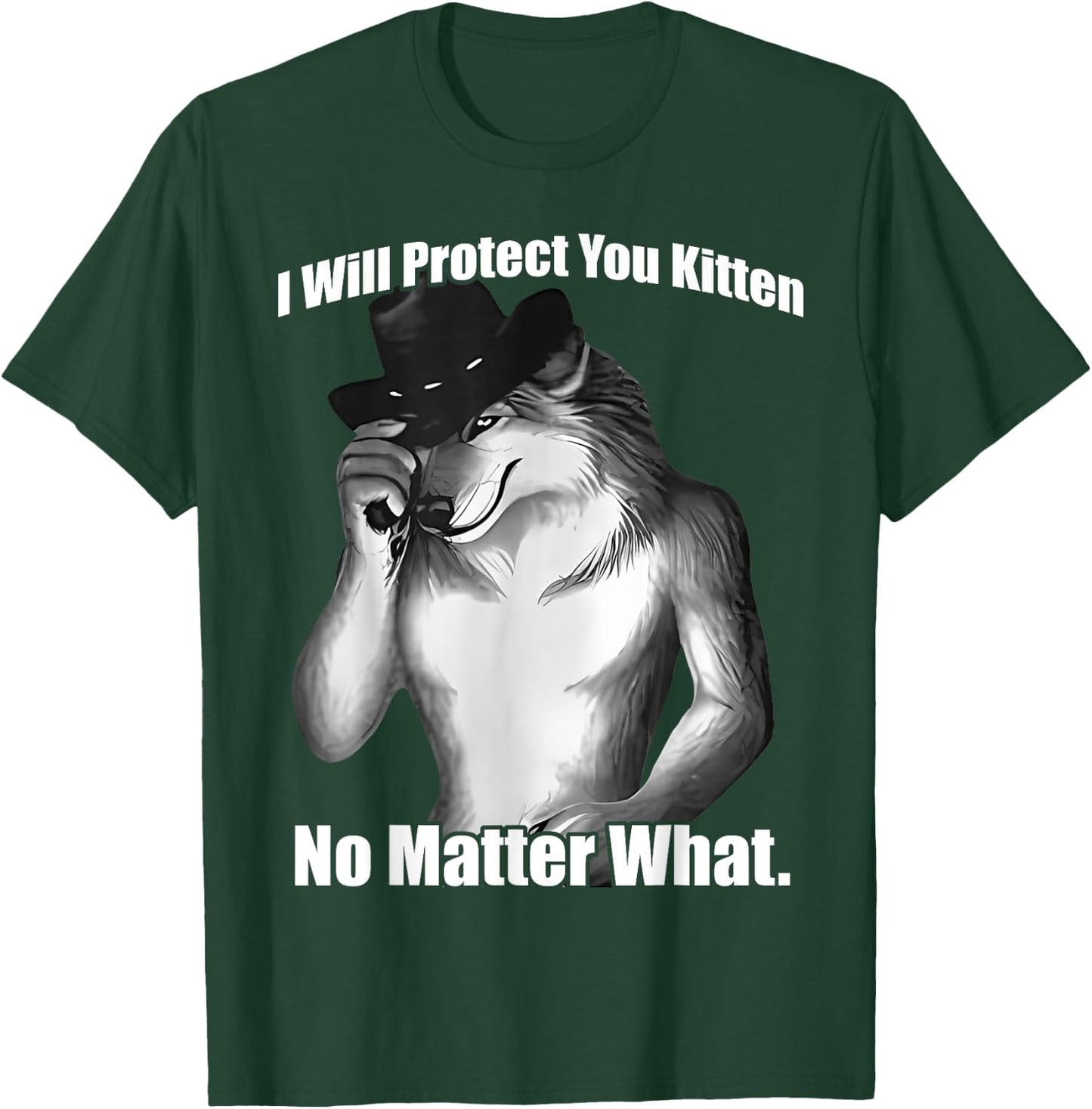 I'll Protect You Kitten No Matter What Wolf Men And Women T-Shirt - T-Shirt | Forest