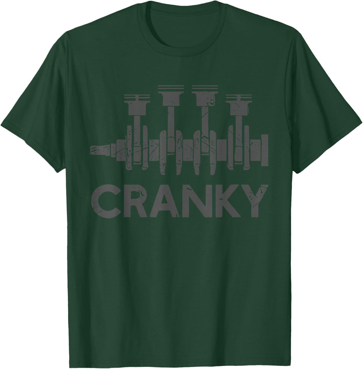 Cranky Car Engine Crankshaft Cars Lover Mechanics Father Day T-Shirt - T-Shirt | Forest